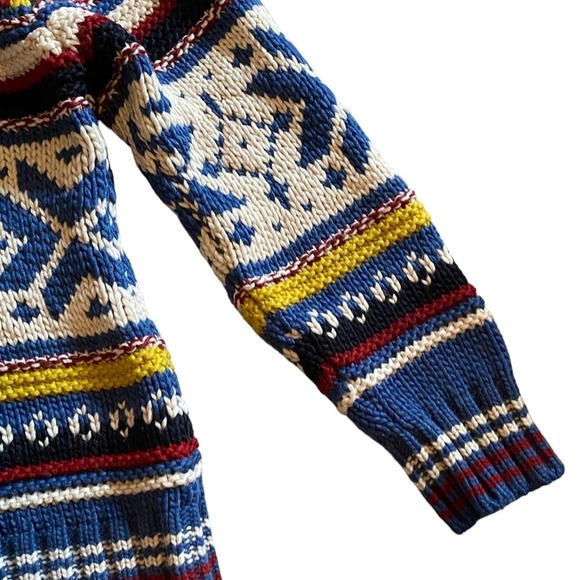 Zara Man Chunky Heavy Sweater Men’s Size XL Cowl Neck Fisherman's Acrylic Wool - Picture 7 of 16